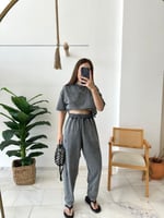 بدلة " رمادي غامق " صيفية، صناعة تركية فاخرة -PERR...