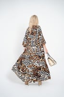 فستان ملمس قطني بالون النمري طويل 2025