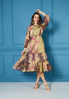 فستان "أزهار الخريف" الميدي