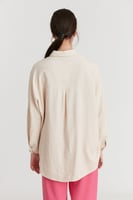 قميص بيج مطرز نسائي جميل