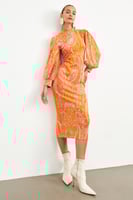 فستان برتقالي فخم للمناسبات - SETRE