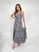 فستان عصري ملمس قطني فاخر خفيف - " بتداخل الوان ال...