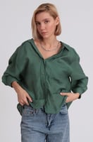 قميص ساده زيتي نسائي كاجوال