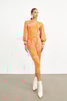 فستان برتقالي فخم للمناسبات - SETRE