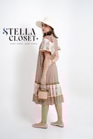 فستان ملمس قطني قالون الاخضر الفاتح 2025