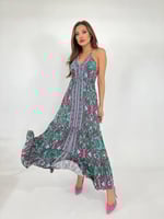 فستان عصري ملمس قطني فاخر خفيف - " بتداخل الوان ال...