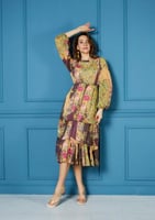 فستان "أزهار الخريف" الميدي