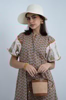 فستان ملمس قطني قالون الاخضر الفاتح 2025