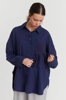 قميص كحلي نسائي كاجوال، صناعة تركية - PERRY