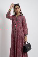 فستان قطن 100% بالون البنكي طويل 2025