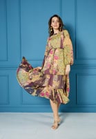 فستان "أزهار الخريف" الميدي