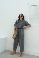 بدلة " رمادي غامق " صيفية، صناعة تركية فاخرة -PERR...