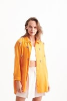 قميص برتقالي نسائي كاجوال