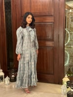 فستان فخم فيروزي