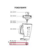برامة كأس محضر مولينكس أصلي FP822 / fp824