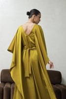 جلابية كريب حرير راقية كموني