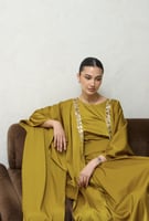 جلابية كريب حرير راقية كموني