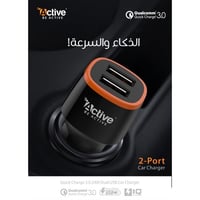 شاحن سيارة Active بمنفذين يدعم تقنية الشحن السريع...