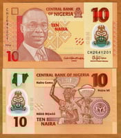 نيجيريا فئة 10 نيرة (بوليمر) أنسر