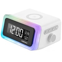موماكس 4 في 1 ساعة منبه رقمية باضاءة ملونة