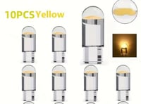 لمبات للسيارات - لون اصفر - 10 حبات