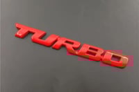 علامة تيربو معدني لون احمر