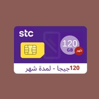 شريحة 120 جيجا - لمدة شهر | إلكترونية