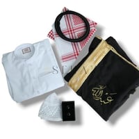 بشت + ثوب + شماغ + عقال اسود + طاقيه + كبك مجاني