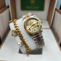 ساعات رولكس نسائية - مع أسوارة استيل من متجر مون