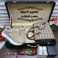 بوكس شنطة وشوز لويس فيتون هدية مع ساعة وتغليف