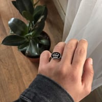 خواتم رجالي أسود بالاسم وتاريخ_متجر مون