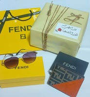 طقم نظارة وبوك فندي | هدية رجالية ماركة بتغليف