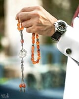 سبحة العقيق الاحمر الاصلي بالاسم