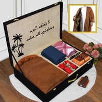 بوكس شتوي فروة رجالية مع شماغ وقماش شتوي