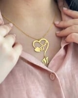 سلاسل قلب بالاسم والحرف