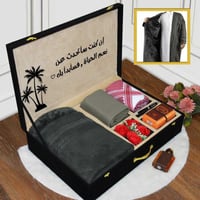 بوكس شتوي فروة رجالية مع شماغ وقماش شتوي