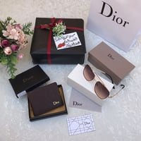 هدايا ديور | طقم نظارة وبوك مع تغليف ورد فاخر