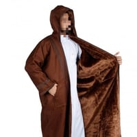 فروة رجالي مخمل بغطاء رأس