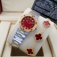 ساعات فرزاتشي نسائي شكل دائري بطقم فاخر للنساء