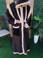 بالطو فرو نسائي طويل بالطو فرو شتوي بقبعة