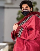 فروة نسائيه مطرز بنسيج السدو التراثي