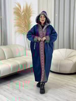 فروه سدو نسائي دبل فيس اسود وبيج