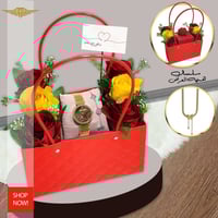 هدية رومانسية لحبيبتي - شكل سلة "لحظة حب"