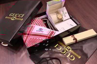 بوكس هدايا شماغ قوتشي مع ساعة رولكس رجالي