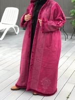 فروة شتوية نسائية فاخرة - نقش ليزر مع قبوع