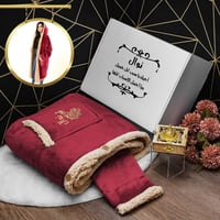 فروة نسائية شتوية مخمل مع مبخرة بالاسم