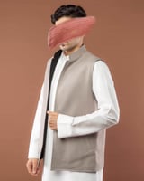 صديري شتوي رجالي لون اسود + رصاصي