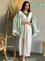 فستان اليوم الوطني نسائي - أخضر قطني