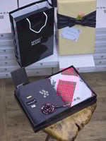 قماش مقلم رجالي شتوي مع شماغ مونت بلانك - هدية شتو...