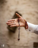 سبحة العقيق الاحمر الاصلي بالاسم